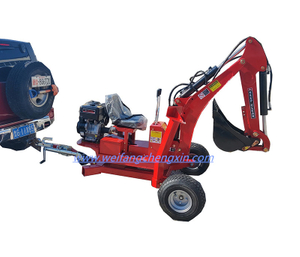 High grade 360 rotation degree atv towable trencher excavator mini backhoe digger