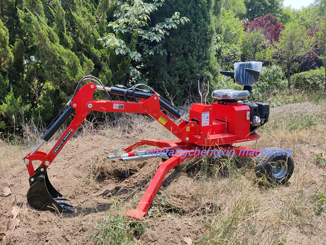 Manufacturer supply 360 rotation atv backhoe digger mini digger towable backhoe